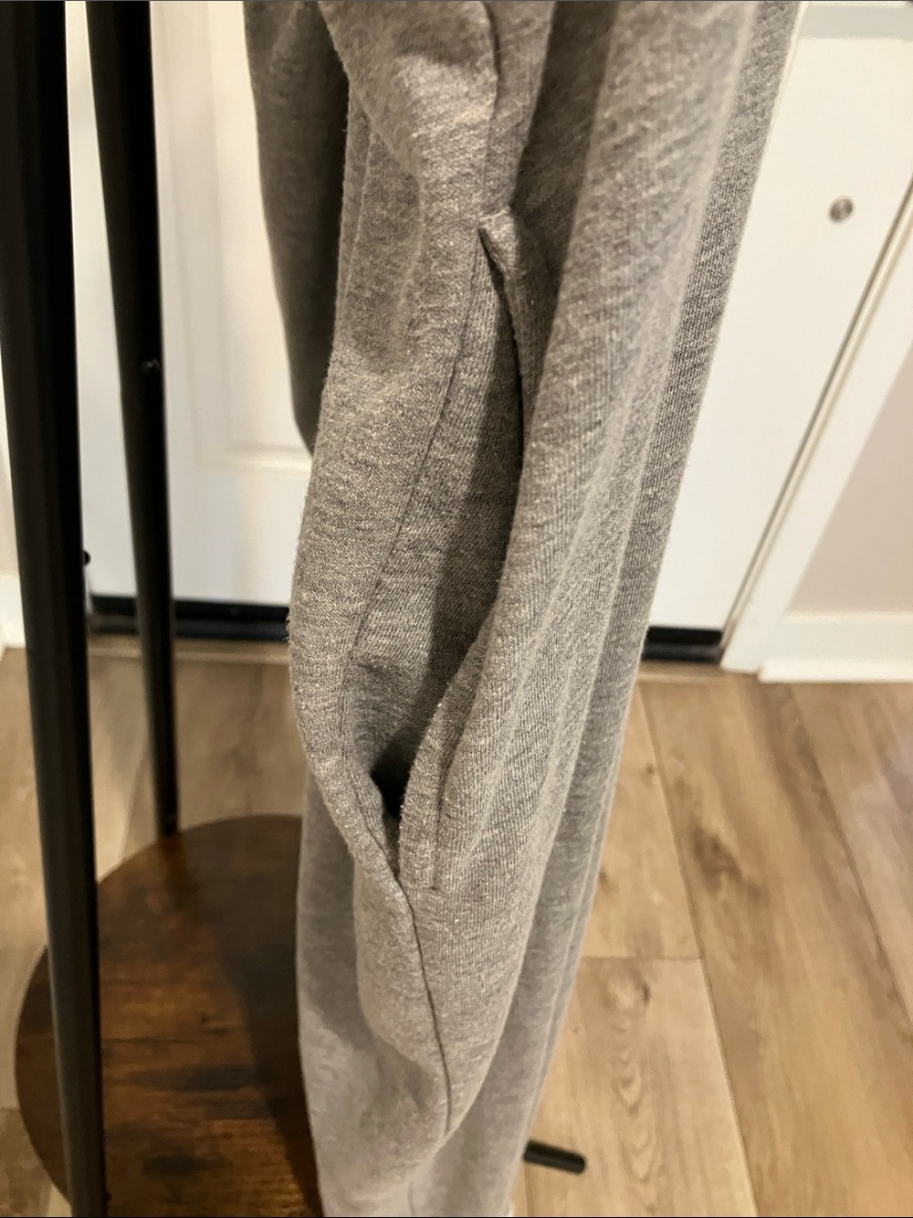 Old Navy knotted  Overalls with Adjustable Straps grey fleece fabric - Picture 4 of 6